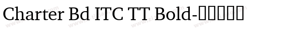 Charter Bd ITC TT Bold字体转换